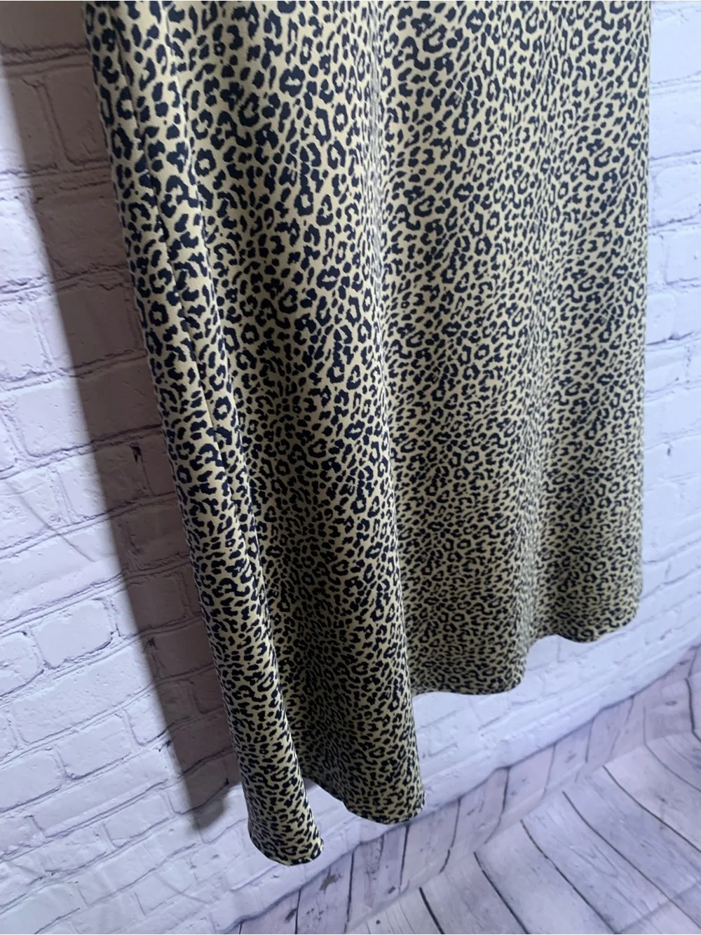J.Crew Womens Midi Cheetah Print Slip Skirt Tan Black S Preppy Casual Business